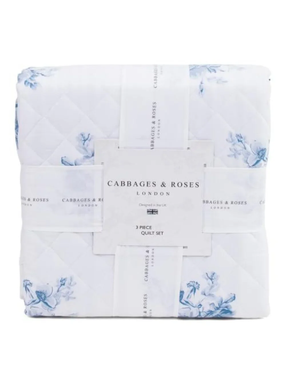 CABBAGES & ROSES Reversible Quilt Set - Picture 1 of 4
